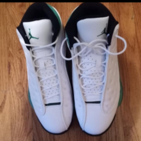 Air Jordan 13  white and green black - Picture 2 of 3